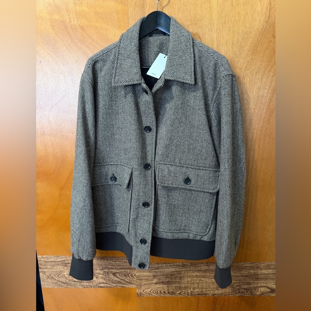 Jason Wu Men's Herringbone Jacket - Brown and Black
